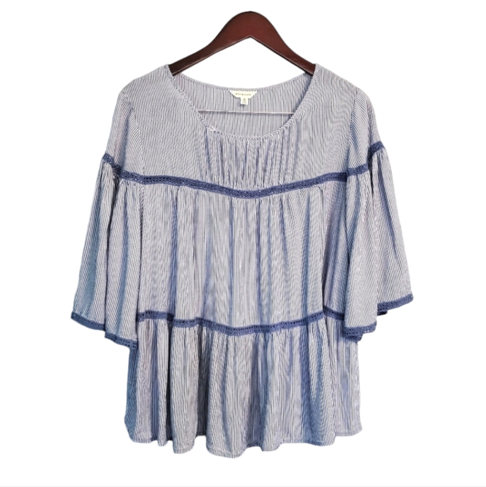 Max Studio M Pin Striped Blouse